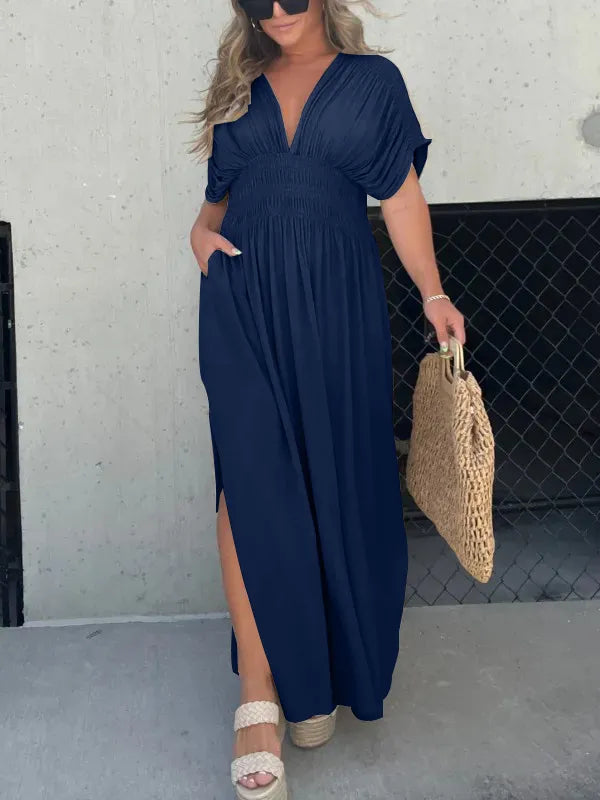 Ava | Elegant V-Neck Maxi Dress