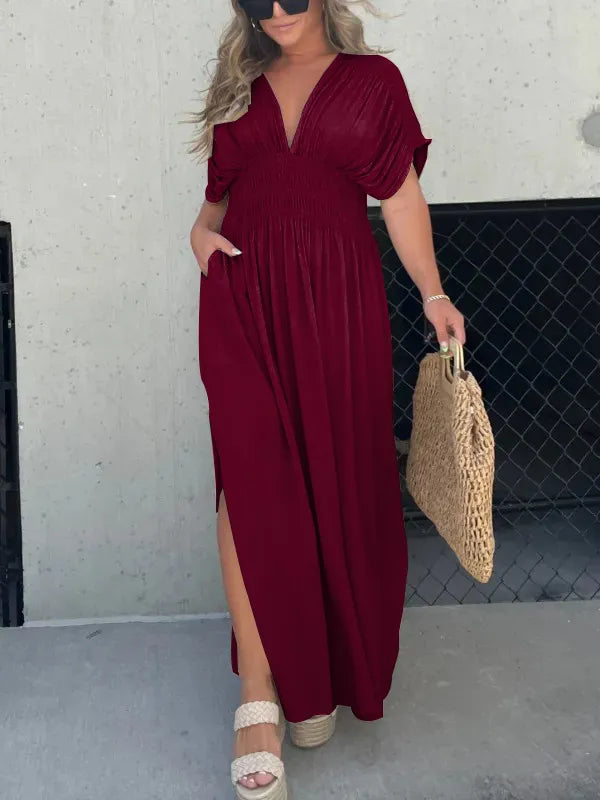 Ava | Elegant V-Neck Maxi Dress