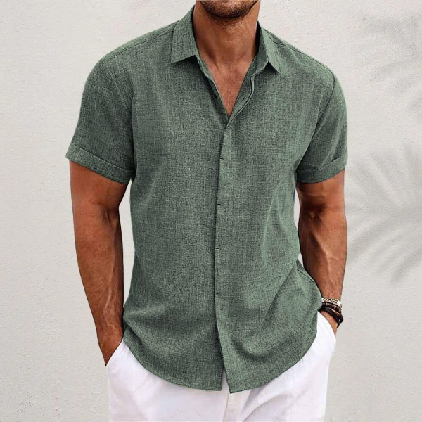 Mark | Linen Short-Sleeved Shirt