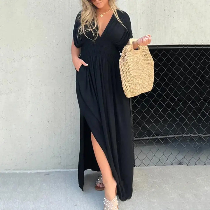 Ava | Elegant V-Neck Maxi Dress